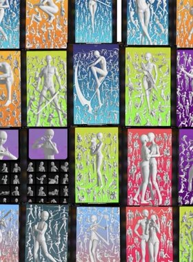 pofi无限人偶4w+截图  绘画素材pofi无线人偶 人体动作素材 PNG
