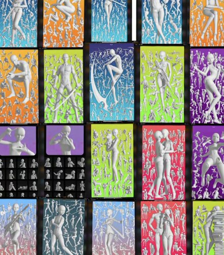 pofi无限人偶4w+截图  绘画素材pofi无线人偶 人体动作素材 PNG