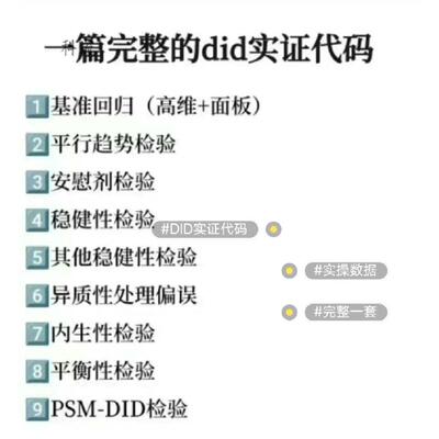 一套完整的DID实证代码+实操数据