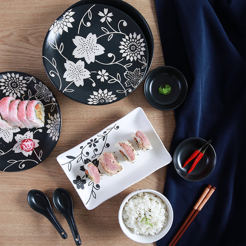 Ye Wu Japanese tableware set hand printed ceramic bowl