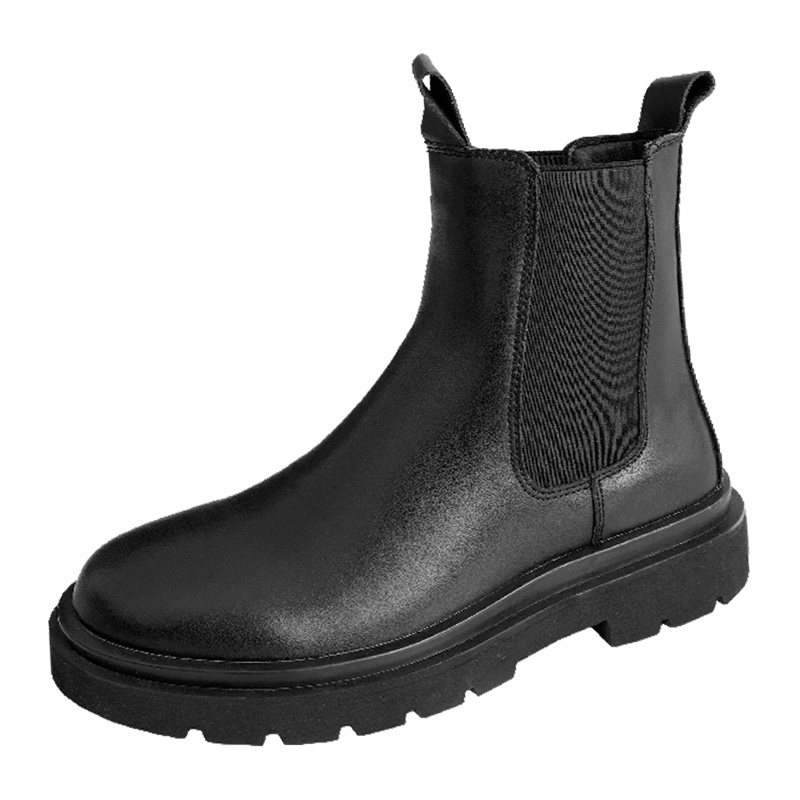 CHELSEA MARTIN BOOTS MENS CASUAL HONG KONG TREND MENS BOOTS HIGH TOP SHOES MENS WINTER NEW VERSATILE BLACK LEATHER BOOTS