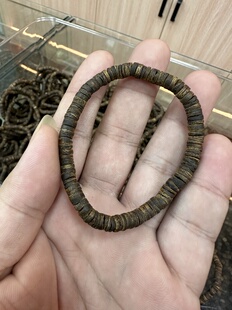 九分沉海南莺歌绿棋楠沉香随型片片珠盘缠药片珠单圈手串假一赔十