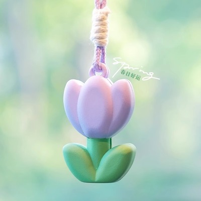 ins风汽车挂件郁金香可爱女生车载用品内饰装饰品高级感车载挂饰