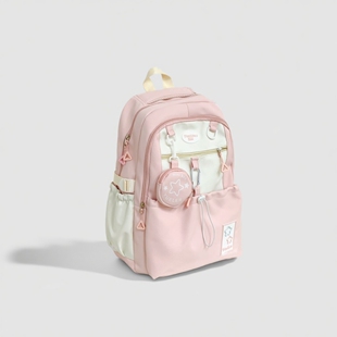 儿童书包女生小学生女孩初中生多隔层背包高中生大容量减负双肩包