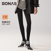 宝娜斯秋冬发热打底裤 女高腰收腹显瘦可外穿裤 袜提臀微压打底袜女