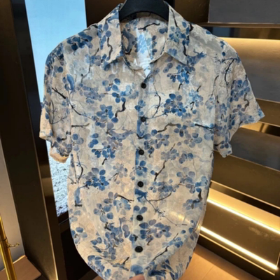 韩版潮牌夏季薄款衬衫短袖T恤