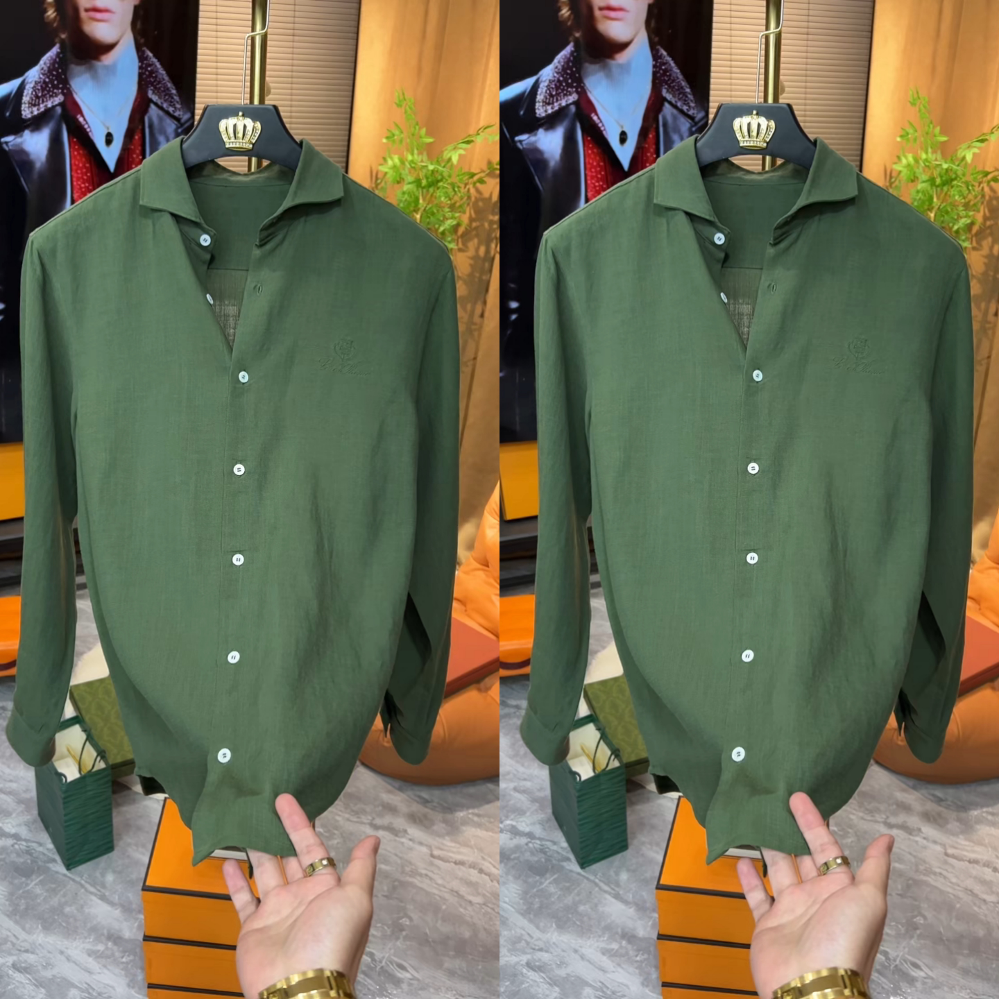 2026年早春设计新款长袖衬衫简约时尚百搭休闲男春夏透气衬衫外套