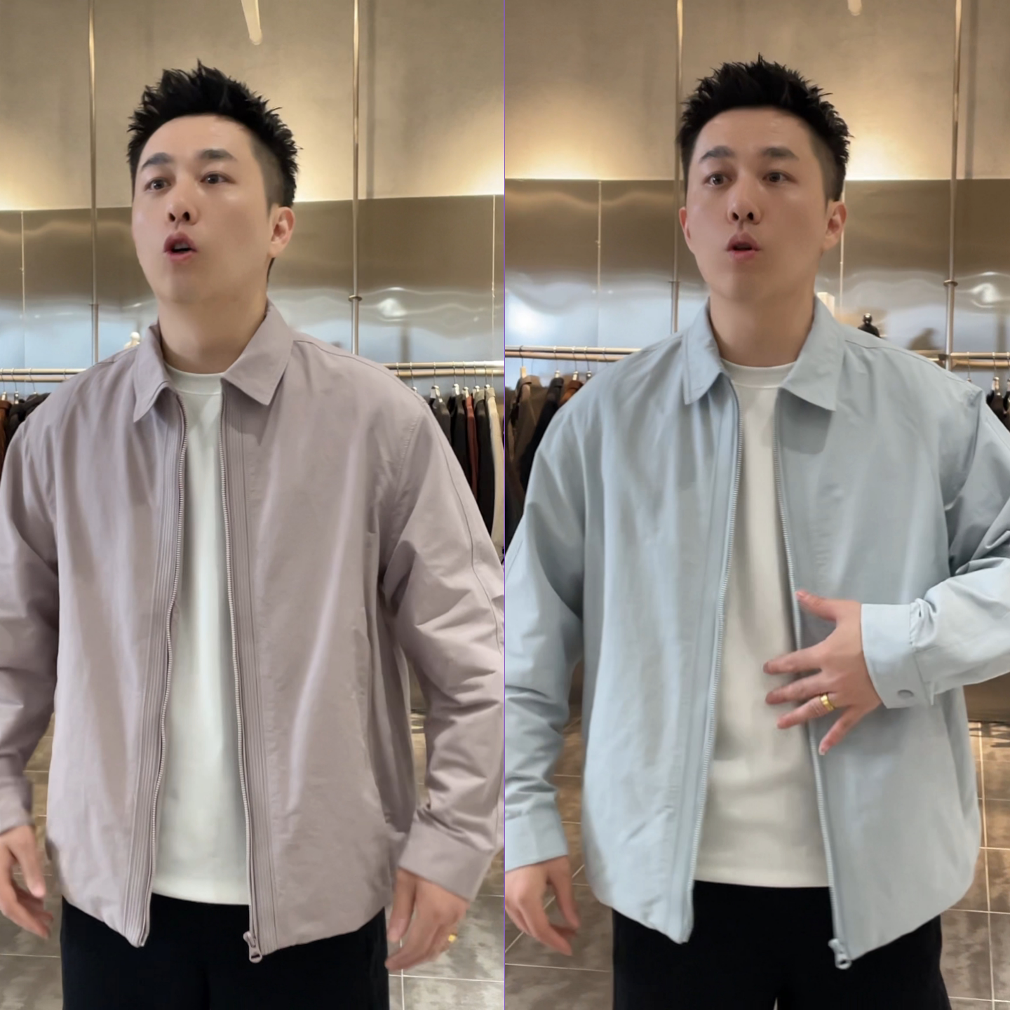 2026年春季新款休闲风翻领夹克男宽松百搭防风外套高级感潮流上衣