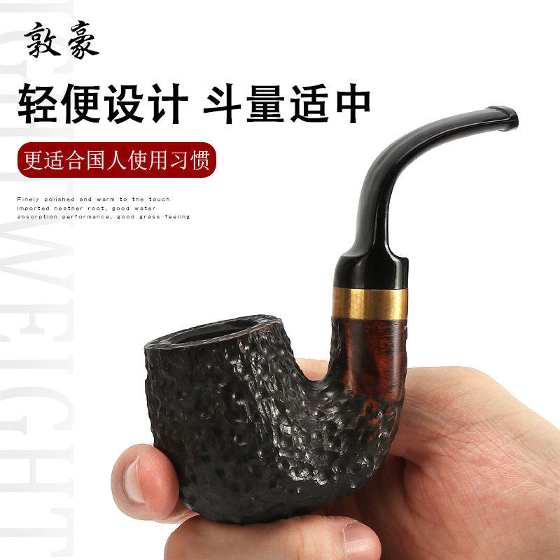 源头工厂手工石楠木烟斗礼盒送全