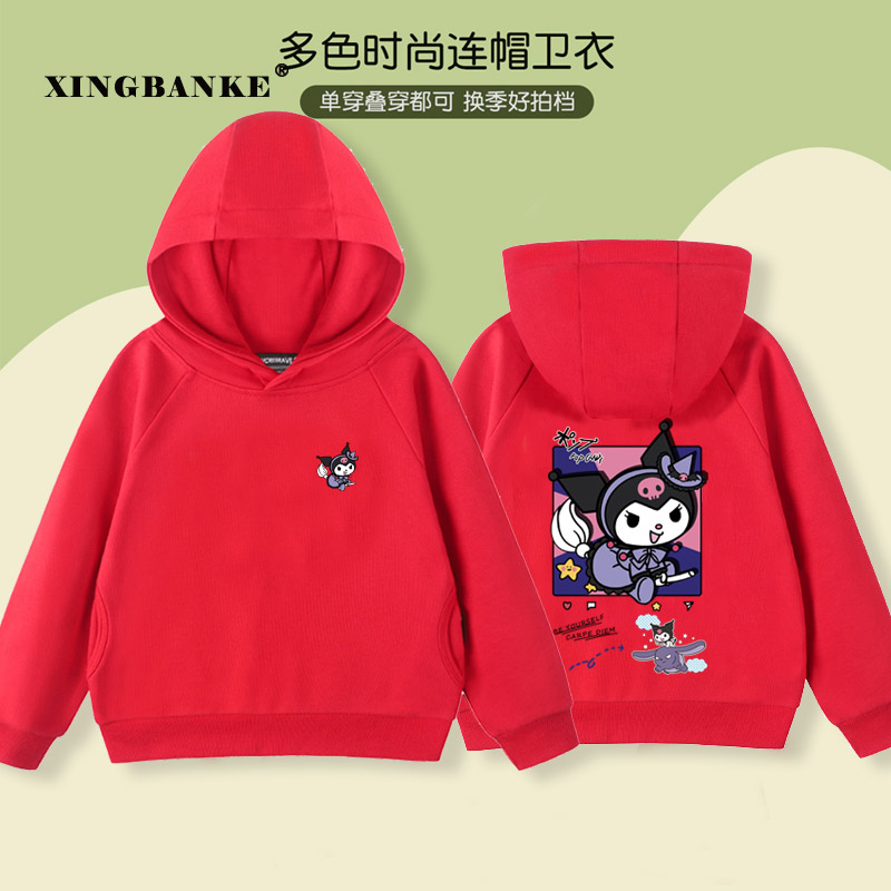 春秋冬女童纯棉加绒时尚舒适卫衣