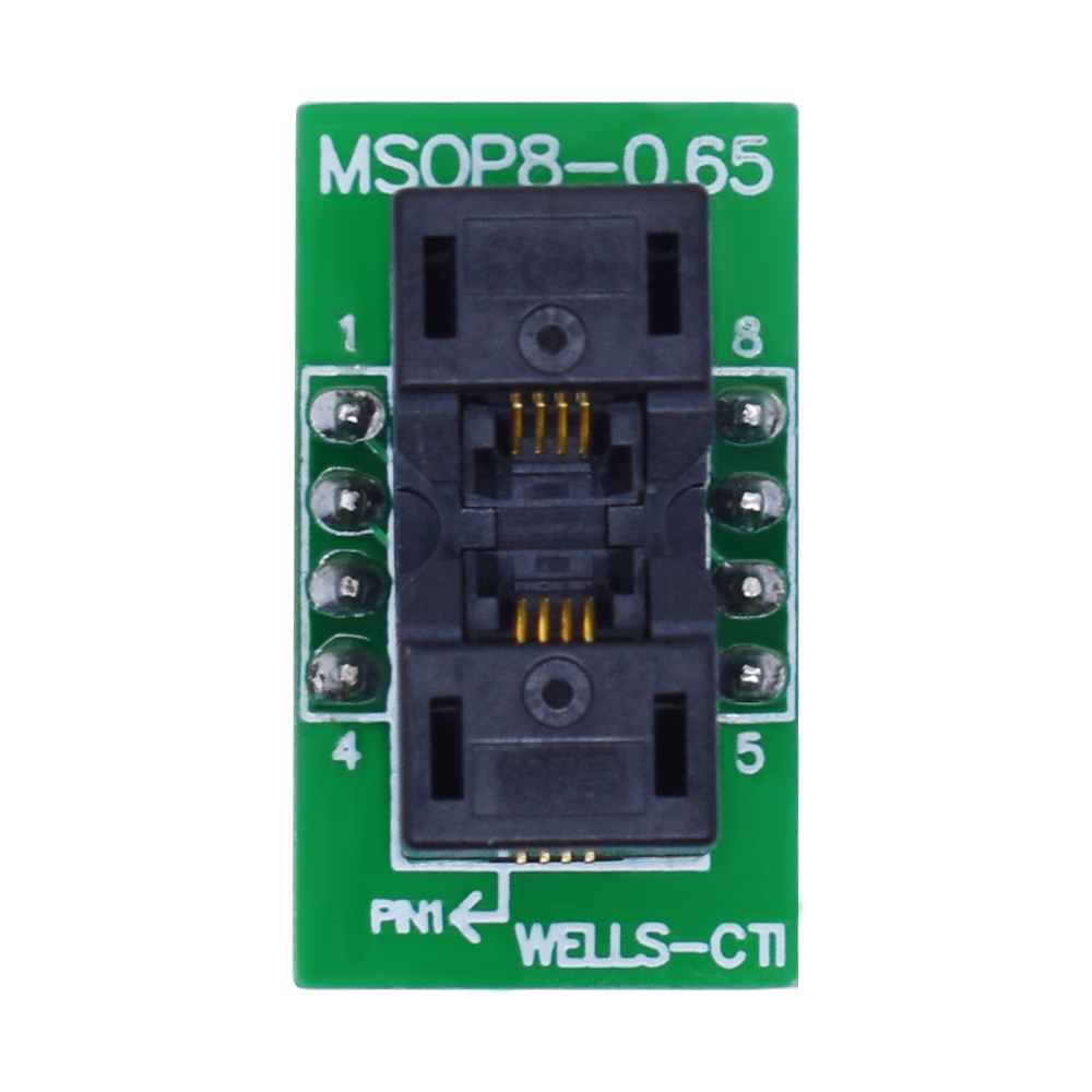 MSOP8-0.65 烧录座 测试座 编程座 SSOP8 带PCB板烧写座