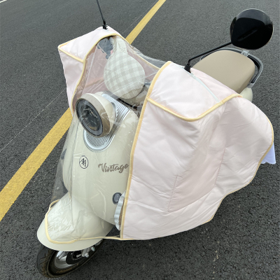 电动车挡风被夏季全包斗篷款防晒隔热遮阳罩电瓶摩托车四季通用薄