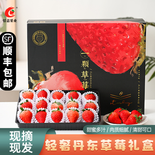 丹东草莓99红颜礼盒草莓礼盒新鲜采摘草莓空运送礼优选