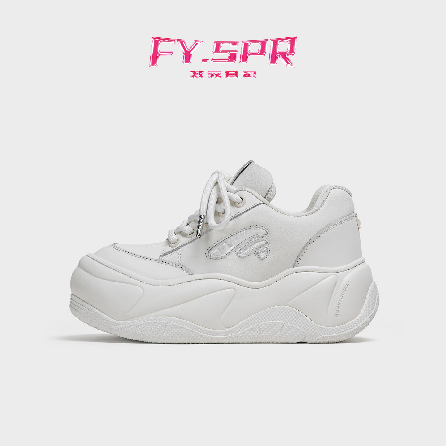【马梦唯同款】方元日记FYSPR厚底小白鞋增高7丑萌大头波浪面包鞋