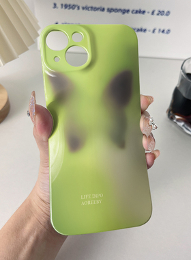 菲林软壳绿色森林中的蝴蝶适用iphone15手机壳13/12苹果14plus小米14全包华为mate60简约oppo11一加11vivos17