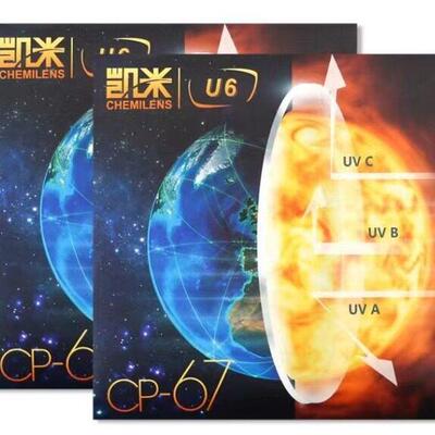 韩国凯米U2U6近视眼镜片非球面防蓝光驾驶性树脂蔡司泽锐镜片