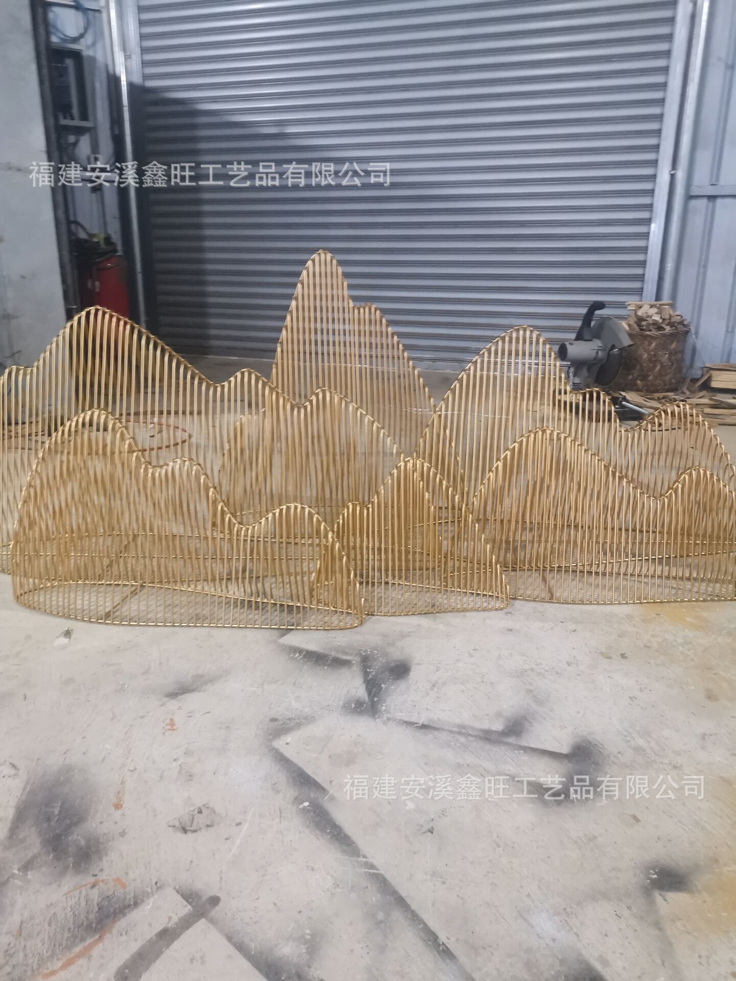 铁艺假山摆件别墅酒店售楼部户外园林金属工艺装饰品落地造景摆设