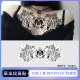蝴蝶结草本纹身贴半永久女防水持久胸口高级感花臂贴纸 两张