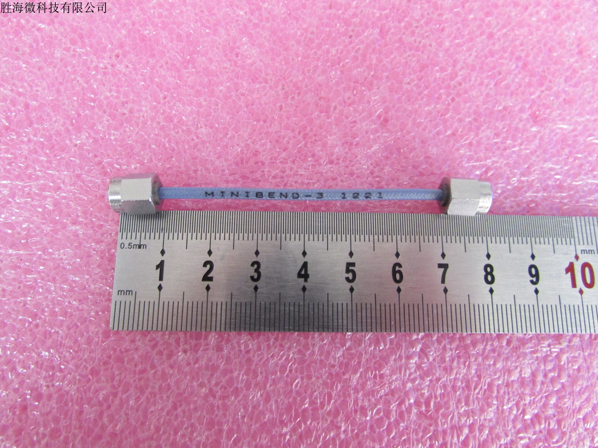 进口Minibend-3 DC-24GHz SMA-SMA公8cm射频微波同轴电缆跳线