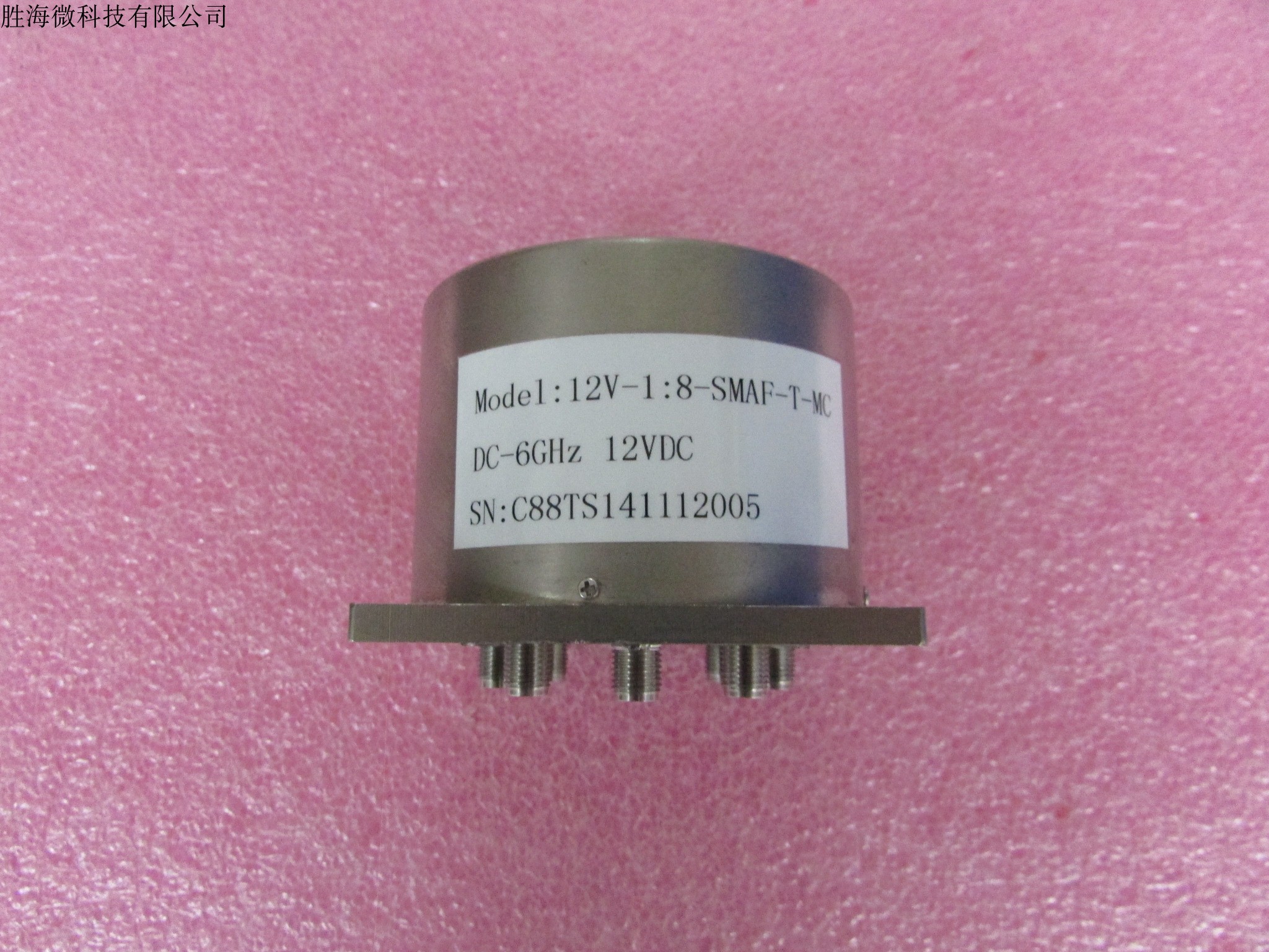 进口12V-1:8-SMAF-T-MC SP8T DC-6GHz 12V SNA母射频同轴开关