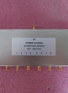 800-2000MHz 10W SMA RF 射频同轴8路 一分八功分器 频率可定制