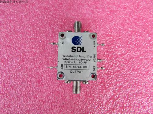 SDL进口 100MHz-10GHz 25dB 22dBm SMA 射频微波VGC增益控制放大器 质量包好，包能用  可提供详细测试图 工作频率：100MHz-10GHz 增益:  25dB  输出功率: 22dBm TYP 工作电压：+11V 接头： SMA母 增益测试图片，测试的时