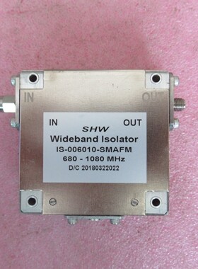 SHW进口 680-1080MHz 15dB  SMA RF 射频微波同轴隔离器