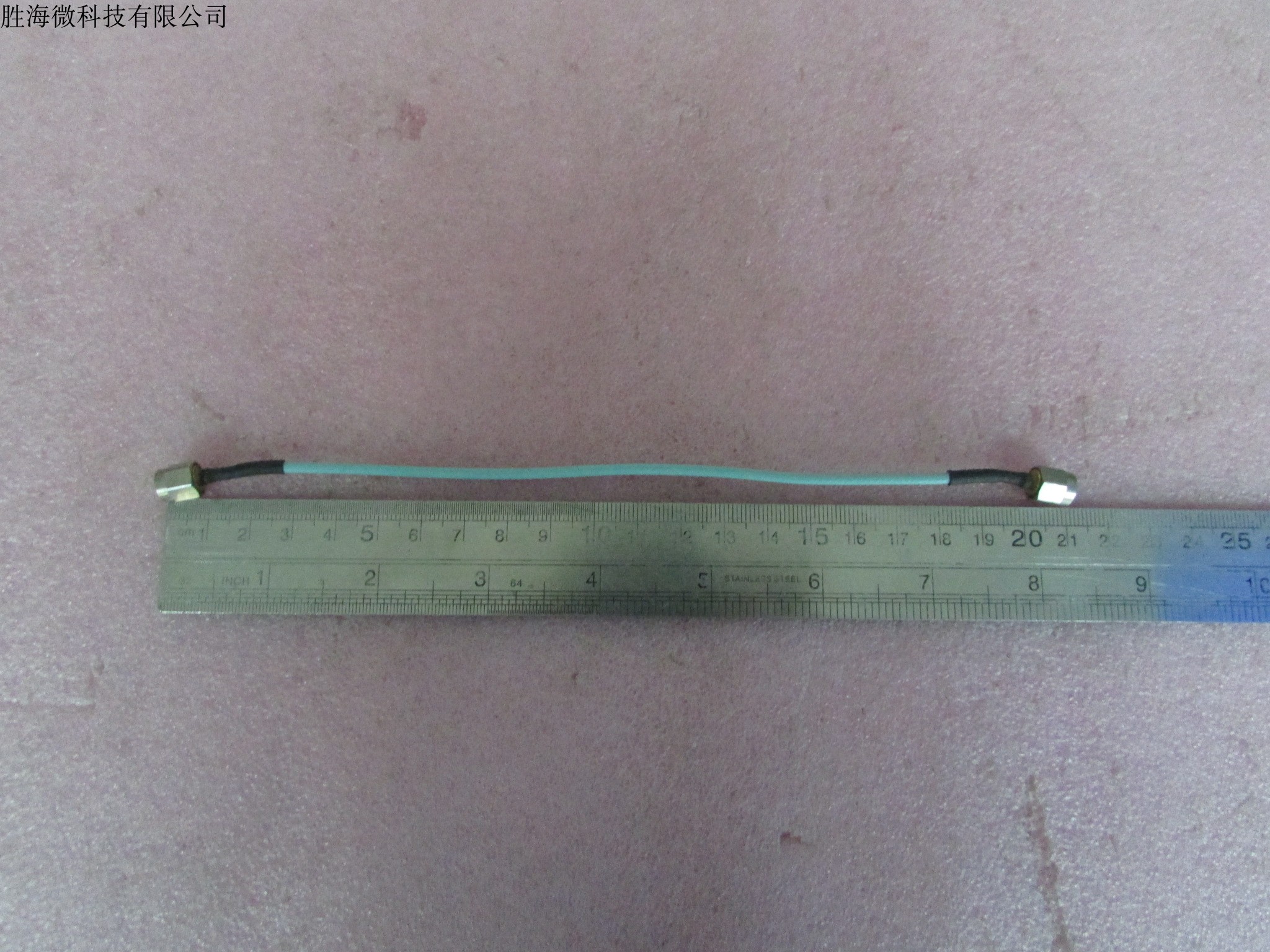 进口 DC-18GHz SMA-SMA公 RF 21厘米 不锈钢接头 射频微波半柔同轴电缆跳线