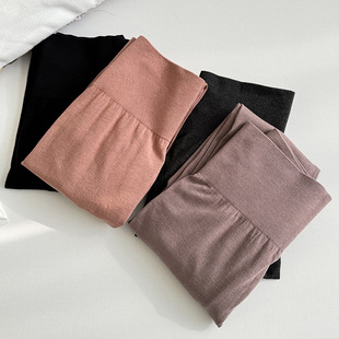 塞德纳高弹无缝保暖裤女宽腰收腹护腰羊毛打底裤长裤轻塑秋裤紧身