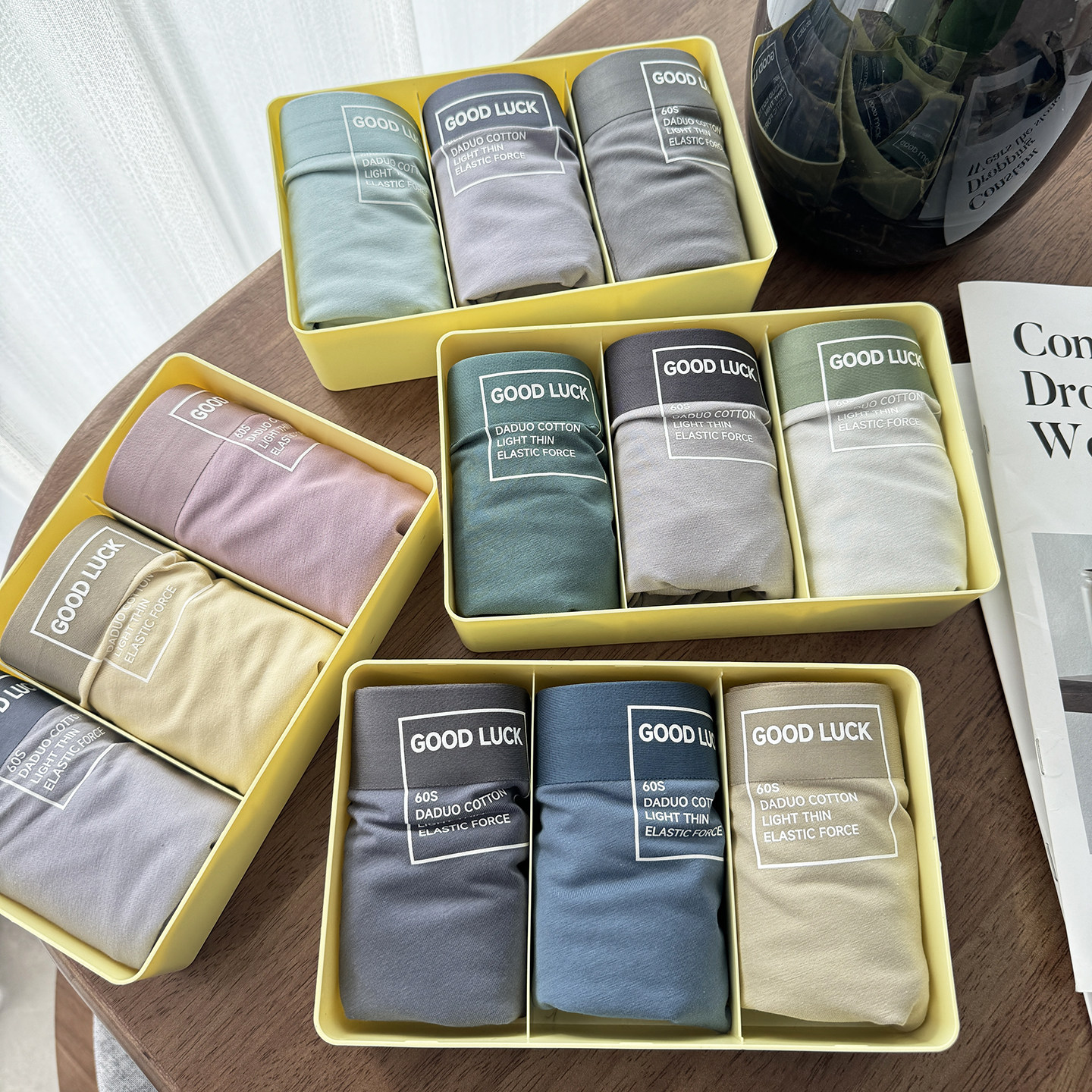 3条 亚贝伦无痕纯棉内裤男士四角裤抑菌棉裆透气纯色青年平角裤衩,女士内衣/男士内衣/家居服,男平角内裤,淘宝优惠券,粉丝福利购,淘宝优惠卷