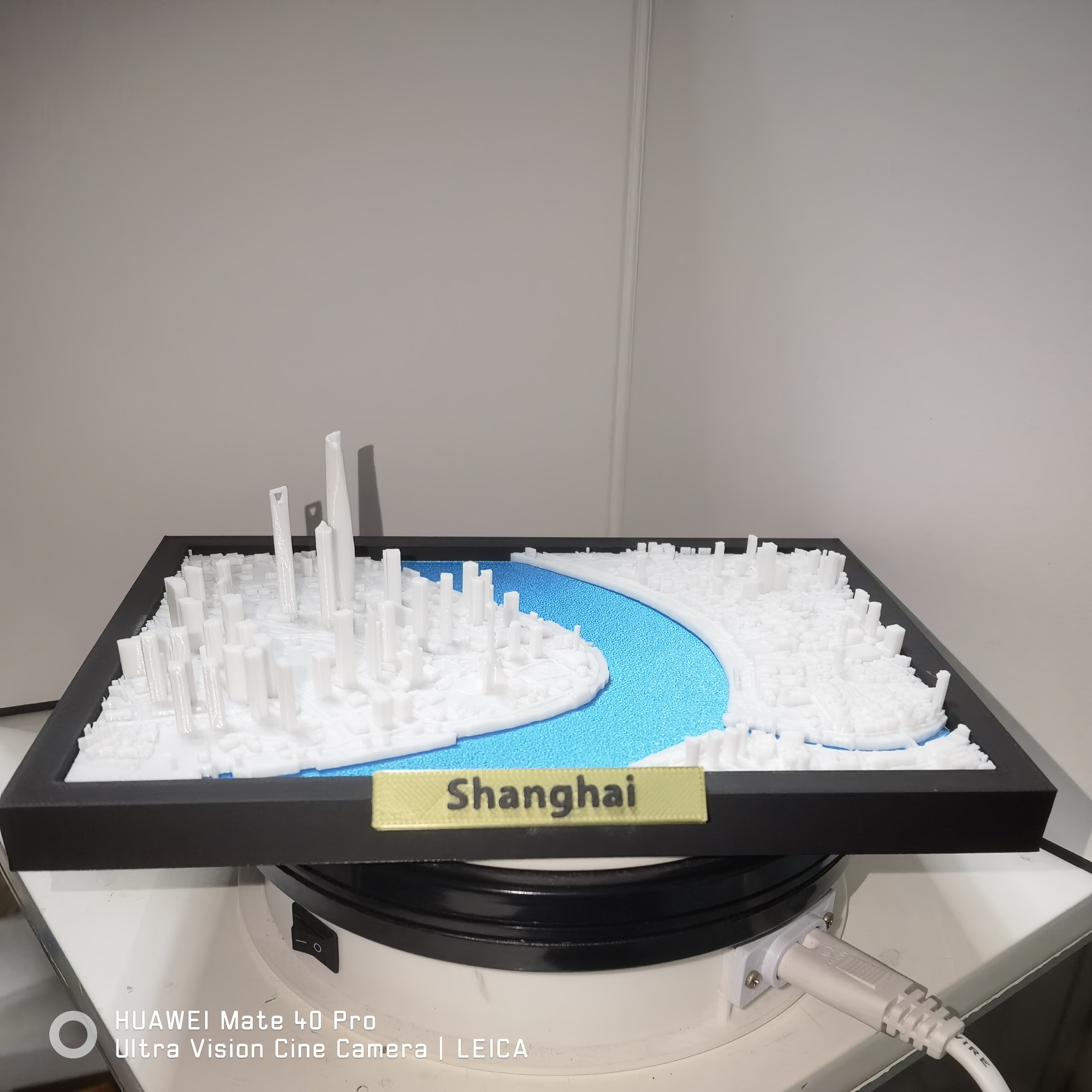 上海市3D立体地图桌面摆件