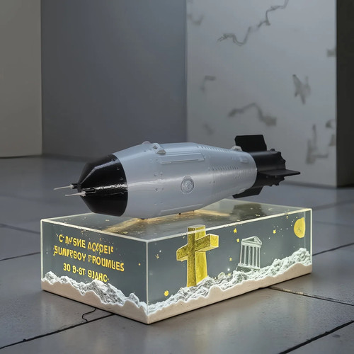 3D打印沙皇氢弹模型 50兆吨当量核核弹力威力惊人军迷收藏摆件！