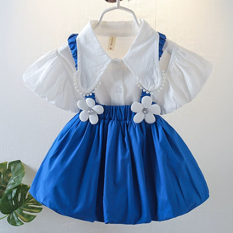 六一儿童演出服幼儿园女童背带套装灯笼花苞裙子舞蹈小女孩表演服