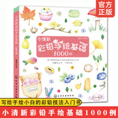 彩铅画入门教程书 彩铅画技法从入门到精通 彩色铅笔手绘书 小清新彩铅手绘基础1000例 运笔技法上色技法绘画书 手绘彩铅画图书