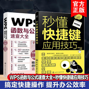 速查大全 全彩图解 office办公软件一本通 秒懂快捷键应用技巧 新手学办公软件 速查 WPS函数与公式 常用函数公式 2册 提升办公效率