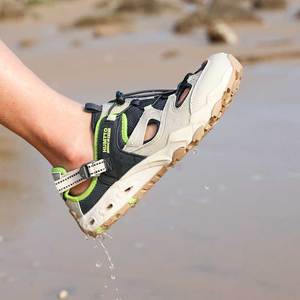 悍途包头沙滩鞋男2024年新款男士户外运动凉鞋防滑软底两栖溯溪鞋