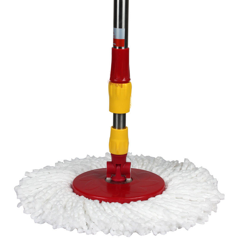 美丽雅通用旋转拖把杆手压脚踩两用三角口逆时针六边口拖把头配件