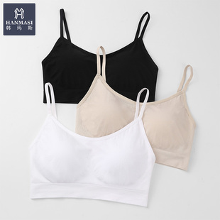 韩玛斯少女文胸发育期内衣初高中学生透气莫代尔青春期背心H12143