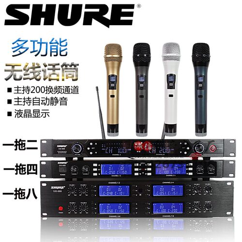 舒尔高端无线话筒一拖二