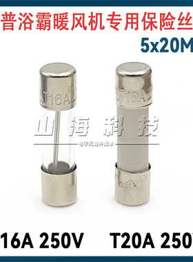 欧普浴霸暖风机专用进口保险丝T16AE250V T16A250V T20A250V 5*20