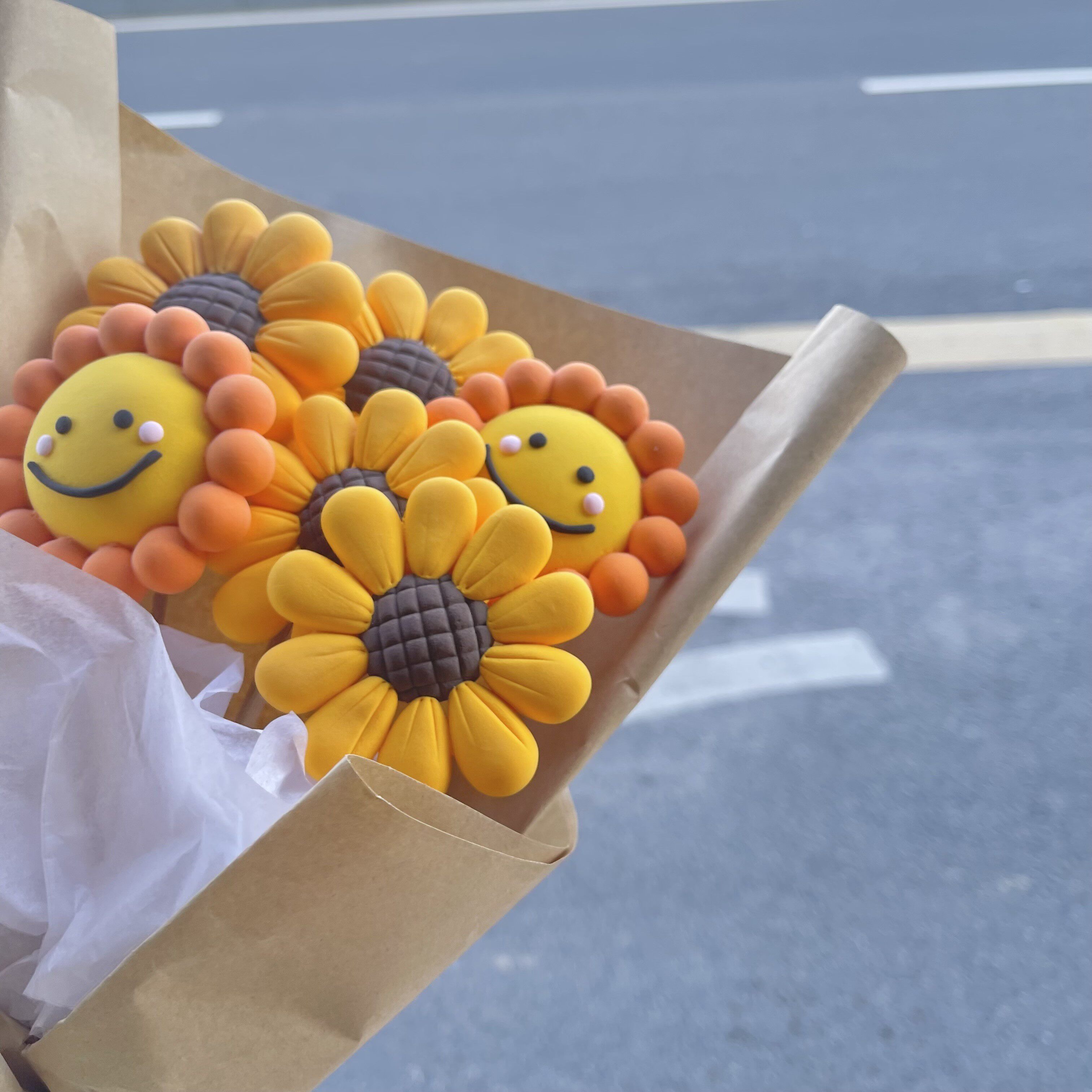 向日葵花束超轻粘土手工diy材料包教师节中秋节亲子自制礼物成品