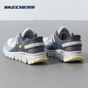 斯凯奇官方正品女款户外徒步鞋减震闪穿运动鞋轻便透气登山鞋