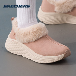 加厚软底靴子一脚蹬穿脱妈妈鞋 斯凯奇加绒女鞋 保暖运动鞋 新款 冬季