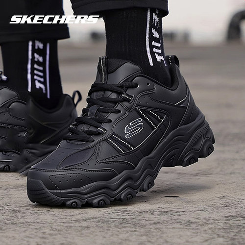 斯凯奇秋冬男鞋波浪底休闲鞋时