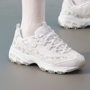 斯凯奇Skechers女鞋冬季新款耐磨运动鞋厚底增高熊猫鞋轻便休闲鞋