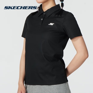 潮流时尚 女夏季 新款 凉感快干训练POLO衫 Skechers 斯凯奇 短袖