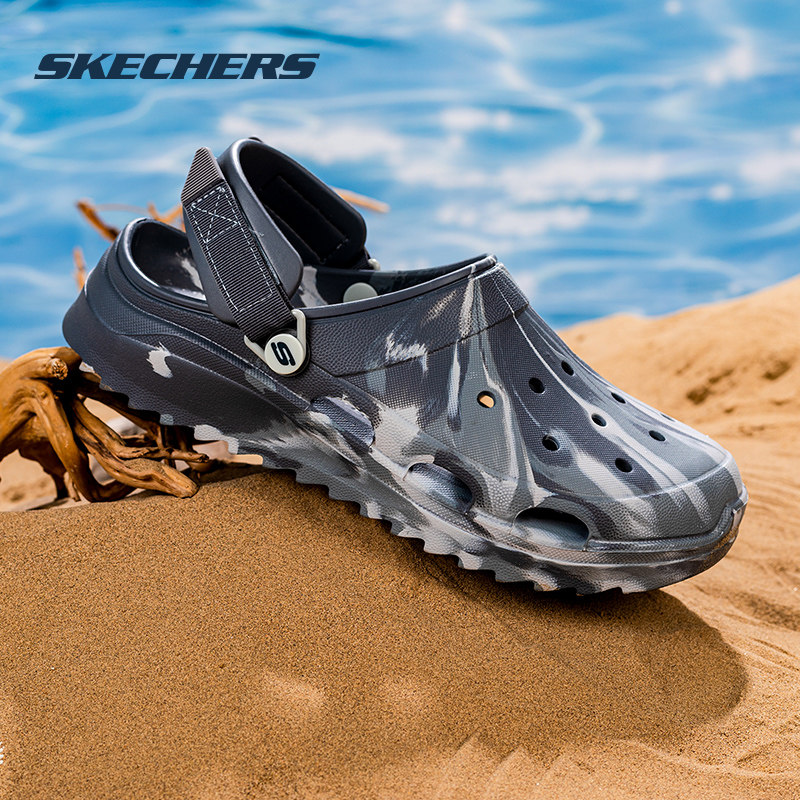 斯凯奇男鞋男士拖鞋夏季新款休闲鞋子涉水沙滩鞋溯溪鞋洞洞鞋凉鞋