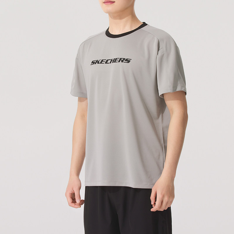 斯凯奇男女同款夏季速干透气圆领运动T恤休闲宽松短袖上衣健身,运动服/休闲服装,运动T恤,淘宝优惠券,粉丝福利购,淘宝优惠卷