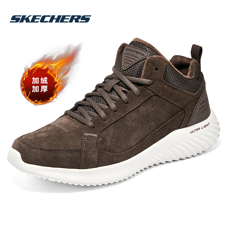 斯凯奇加绒男鞋冬季新款运动鞋