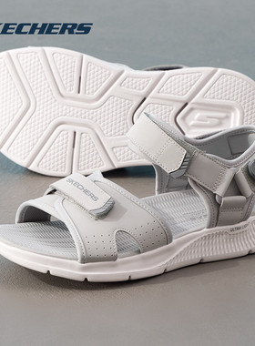 斯凯奇GO CONSISTENT SANDAL男士轻质凉鞋2025夏新款魔术贴休闲
